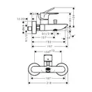 Hansgrohe Rebris E Змішувач для ванни, чорний матовий (72450670)