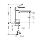 Смеситель для раковины 110 CoolStart Hansgrohe Rebris S (цвет - хром), без донного клапана 72520000