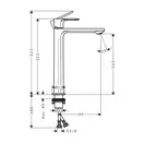 HANSGROHE Rebris S Змішувач для раковини 240, хром (72582000)