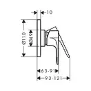 Hansgrohe Rebris S Змішувач для душу, чорний матовий (72648670)
