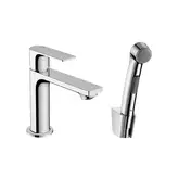 Змішувач для умивальника Hansgrohe Rebris E 110 гігiєнічною лійкою, Chrome (72216000)