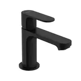 Смеситель для раковины 80 CoolStart Hansgrohe Rebris S (цвет - чёрный матовый), с металлическим донным клапаном 72584670
