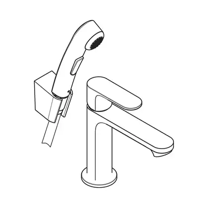 Hansgrohe Rebris S 110 Змішувач для умивальника, Matt Black (72215670)