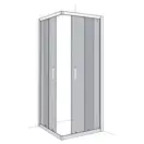 Душевая кабина Devit Eco 90 х 90 х h190 см (профиль - хром, стекло - прозрачное), без поддона ECO3099
