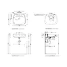 Раковина подвесная Flaminia Fluo 60 х 49 х h20 см, цвет - белый глянцевый FU60L Bianco