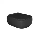 Унитаз подвесной Goclean® (безободковый) Flaminia Fluo с сиденьем Soft Close, цвет - Carbone opaco (матовый) FU118G+FUCW05 Carbone