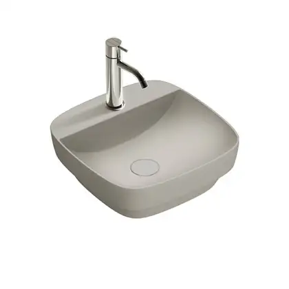 Раковина полувстраиваемая Catalano Green Lux Сolori 42 х 42 х h14 см, цвет - серый матовый 142GRLXNCS
