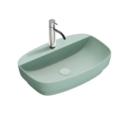 Раковина полувстраиваемая Catalano Green Lux Сolori 40 х 60 х h14 см, цвет - зелёный матовый 160GRLXNVS