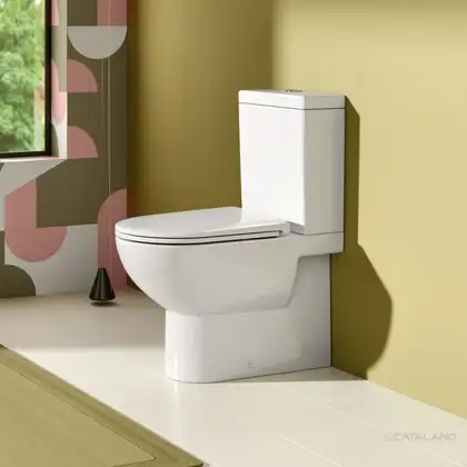 Унитаз-компакт с бачком 35 х 15 х h46 см Catalano Sfera и сиденьем Soft Close Plus (ободковый) 1MPSFN00+1CMSZ00+5SCSTP000
