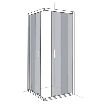 Душевая кабина Devit Eco 90 х 90 х h190 см (профиль - хром, стекло - прозрачное), без поддона ECO3099