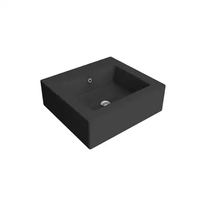 Раковина подвесная Flaminia Acquagrande 60 х 56 х h20 см, цвет - чёрный глянцевый 5052 Nero