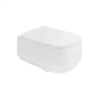 Унитаз подвесной Goclean® (безободковый) Flaminia Flag с сиденьем Soft Close, цвет - белый глянцевый FG118G+FGCW03 Bianco
