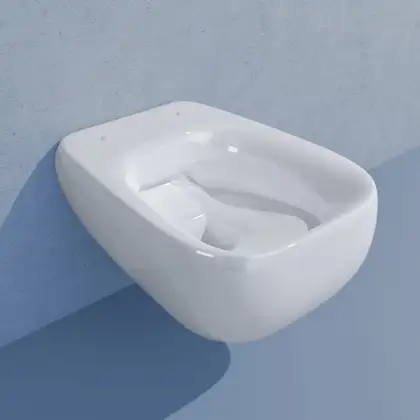 Унитаз подвесной Goclean® (безободковый) Flaminia Fluo с сиденьем Soft Close, цвет - Latte opaco (матовый) FU118G+FUCW05 Latte