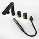 Смеситель для ванны REA ICON BLACK MATT черный на борт ванны (REA-B3622)
