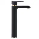 Rea Bloom Black Gold Змішувач для раковини, високий, чорний (REA-B9936)
