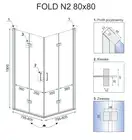 Душевая кабина REA FOLD N2 80х80 (REA-K9990)
