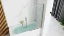 Шторка для ванны REA ELEGANT GOLD 80 постоянная (REA-W5601)