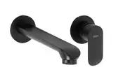 Смеситель для раковины (умывальника) REA HYPER BLACK + BOX черный настенный скрытого монтажа (REA-B2061)