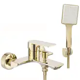Смеситель для ванны REA URBAN GOLD золото настенный с изливом (REA-B9914)