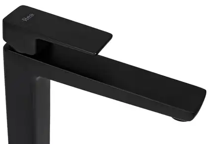 Смеситель для раковины (умывальника) REA ORIX BLACK черный низкий (REA-B5642)