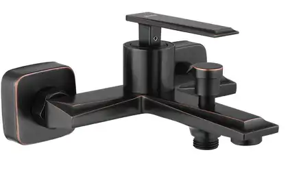 Смеситель для ванны и душа REA ROMANO OLD BLACK настенный с изливом (REA-B9903)