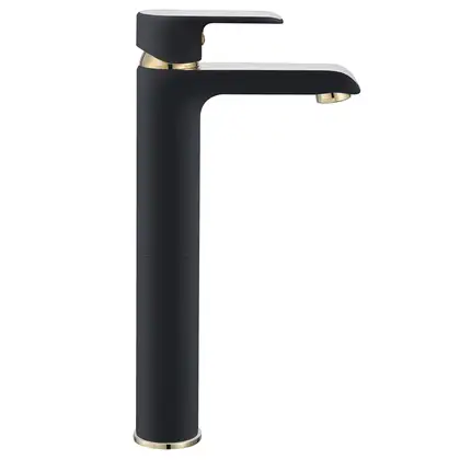 Rea Bloom Black Gold Змішувач для раковини, високий, чорний (REA-B9936)