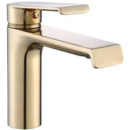 Смеситель для раковины (умывальника) REA HASS BRUSHED GOLD низкий (REA-B9969)