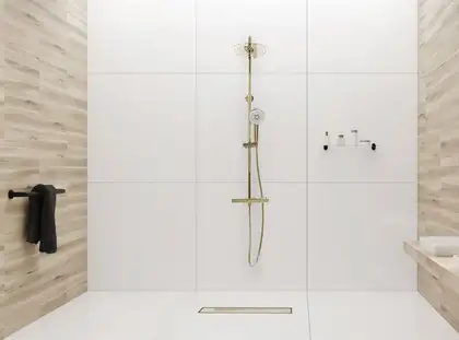 Трап для душа REA PURE NEO MIRROR GOLD PRO 90 см (REA-G5602)