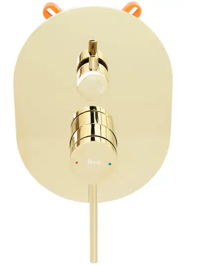 Душевая система REA OVAL GOLD + BOX скрытого монтажа (REA-P8466)