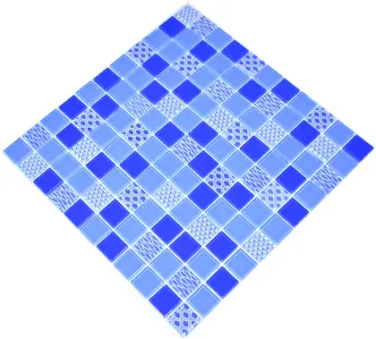 КОТТО КЕРАМІКА Мозаїка GM 4052 C3 Cobalt m/ Cobalt w/Structure 300х300х4 (25х25) Кераміка Лео УКРАЇНА (GM 425052)