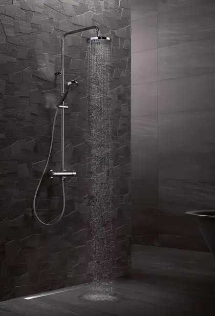 A-QAs Dual Shower System з термостатом 6609505-00 верхній душ+ручний душ Kludi НІМЕЧЧИНА