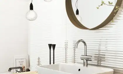 OPOCZNO Плитка стінова Stripes White STR 25x75 код 0014 Опочно (TWZZ1039371687)