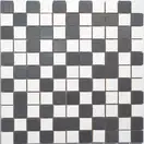 КОТТО КЕРАМІКА Мозаїка СМ 3106 C2 estet white/estet graphite  300 х 300 х 9   ( 25 х 25 ) Кераміка Лео УКРАЇНА (СМ 325106)