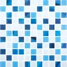 КОТТО КЕРАМІКА Мозаїка скляна GMP 0425018 С3 print 19/blue D mat/white mat 300x300 (кубик 2,5х2,5) Кераміка Лео УКРАЇНА