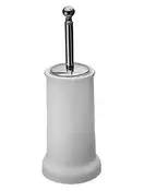 CA25251-Canova-щітка для туалету підлогова біла кераміка-хром Bagno&Associati (CA25251)
