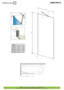 Шторка для ванни Idea Black PNJ II 60 Frame, RADAWAY (10001060-54-56)
