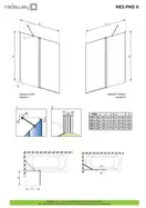Шторка для ванни NES PND II 130 права, RADAWAY (10009130-01-01R)