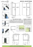 Душові двері NES Black KDJ I 90 Frame ліві, RADAWAY (10022090-54-56L)