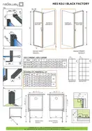 Radaway NES Black S1 Бокова стінка, чорна (10039090-54-55)
