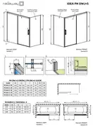 Шторка для ванни Idea Black PN DWJ+S 180 права, RADAWAY (10042180-54-01R)