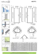 Комплект бокових стінок NES PTJ 80 Z x 80 S, RADAWAY (10052500-01-01)
