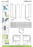 Душова кабіна прямокутна Torrenta KDJ 100 R×90, (32246-01-01NR) RADAWAY (132246-01-01R)