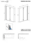 Шторка для ванни Essenza New PND I 120 ліва, RADAWAY (207212-01L)