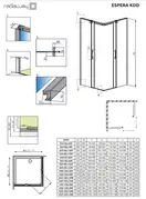 Radaway Espera KDD 90 Права Душові двері, прозоре скло (380151-01R)