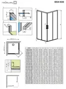 Radaway Idea Black KDD 80 L Душова кабіна, чорна (387061-54-01L)