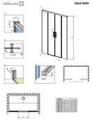 Душові двері Idea DWD 140, RADAWAY (387124-01-01)