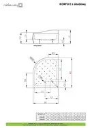 Radaway Korfu E Душовий піддон, 100x80 см, лівий (4E81400-03L)