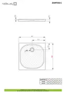 Душовий піддон Zantos C 90x90 см, RADAWAY (M3ZNC9090-06)