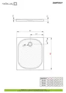 Душовий піддон Zantos F 100x90 см, RADAWAY (M3ZNF1090-06)