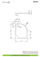 Radaway Delos E Душовий піддон 90x80 см, лівий (SDE9080-01L)